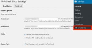 use Gmail to send WordPress emails using the WP Email SMTP plugin